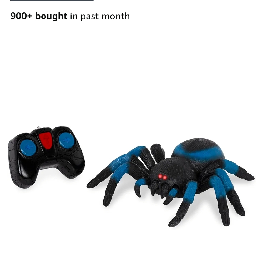 Remote Control Black and Blue Spider Toy